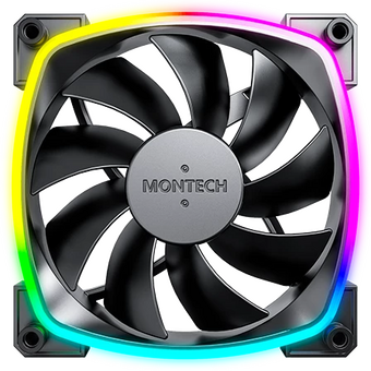  Вентилятор Montech AX120 ARGB (AX120 PWM Black) 120х120x25 черный 4-pin Ret 