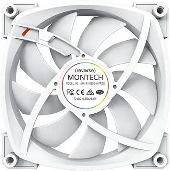  Вентилятор Montech RX140 Reverse ARGB (RX140 PWM White) 140х140x25 белый 4-pin Ret 