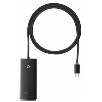  Адаптер/переходник Baseus Lite (WKQX030401) 4-Port Type-C HUB Adapter (Type-C to USB 3.0*4 ) 1m Black 