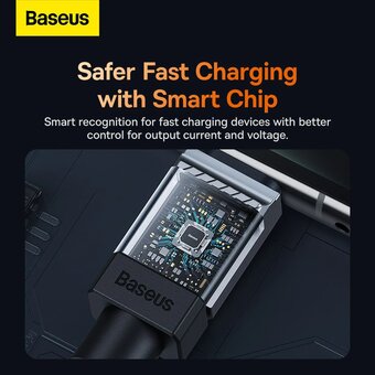  Дата-кабель Baseus CoolPlay (CAKW000601) Fast Charging USB to Type-C 100W 1m Black 