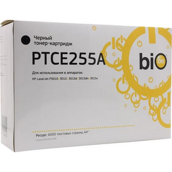  Картридж Bion BCR-CE255A Картридж для HP LaserJet Enterprise M525/P3015, HP LaserJet Pro M521 (6000 стр.), Черный, с чипом 