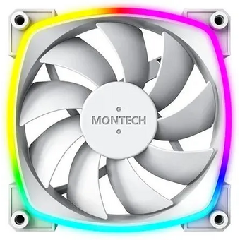  Вентилятор Montech AX120 ARGB (AX120 PWM White 3 in 1) 120х120x25 белый 4-pin (упак. 3шт) Ret 