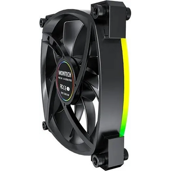  Вентилятор Montech AX120 ARGB (AX120 PWM Black 3 in 1) 120х120x25 черный 4-pin (упак. 3шт) Ret 