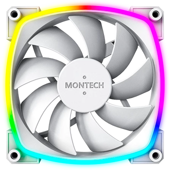  Вентилятор Montech AX120 ARGB (AX120 PWM White) 120х120x25 белый 4-pin Ret 