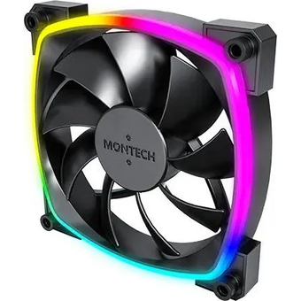  Вентилятор Montech AX120 ARGB (AX120 PWM Black 3 in 1) 120х120x25 черный 4-pin (упак. 3шт) Ret 