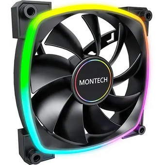  Вентилятор Montech AX140 ARGB (AX140 PWM Black) 140х140x25 черный 4-pin Ret 