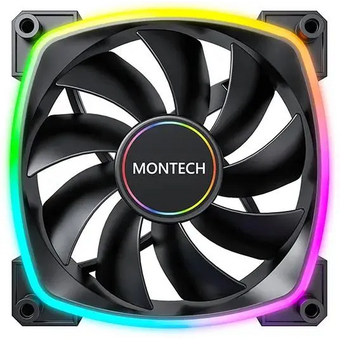  Вентилятор Montech AX140 ARGB (AX140 PWM Black) 140х140x25 черный 4-pin Ret 