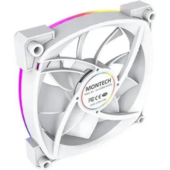  Вентилятор Montech AX120 ARGB (AX120 PWM White 3 in 1) 120х120x25 белый 4-pin (упак. 3шт) Ret 