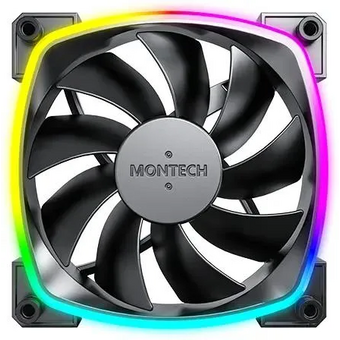  Вентилятор Montech AX120 ARGB (AX120 PWM Black 3 in 1) 120х120x25 черный 4-pin (упак. 3шт) Ret 