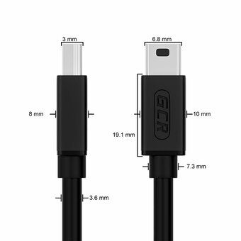 Кабель интерфейсный Greenconnect GCR-UM2M5P-BB2S-1.8m USB 2.0 1.8m черный 