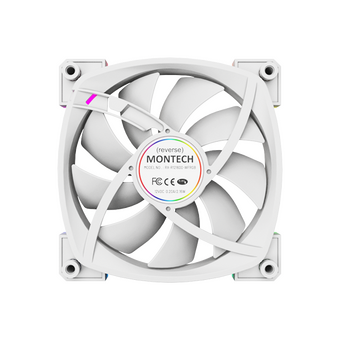  Вентилятор Montech RX120 Reverse ARGB (RX120 PWM White) 120х120x25 белый 4-pin Ret 
