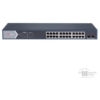  Коммутатор управляемый Hikvision DS-3E1526P-SI 24x1Гбит/с 2SFP 24PoE+ 370W 