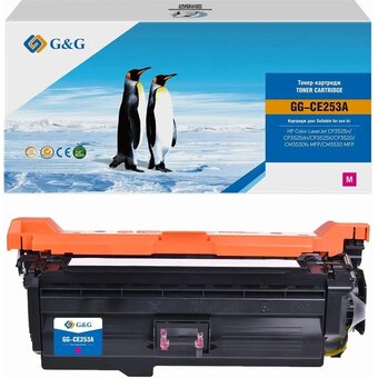  Картридж лазерный G&G GG-CE253A CE253A пурпурный (7000стр) для HP CLJ CP3525n/CP3525dn/CP3525X/CP3520/CM3530fs MFP/CM3530 MFP 