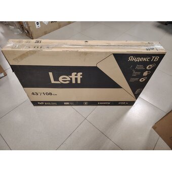  УЦ Телевизор LEFF 43F550T черный 1920x1080, Full HD, 50 Гц, Wi-Fi, Smart TV, (плохая упаковка, малое пятно в нижней правой части 0.3мм на 0.3мм) 