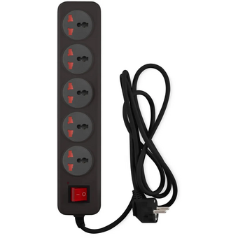  Сетевой фильтр Buro 500UNH-3-BG 3м (5 розеток) черный/серый 