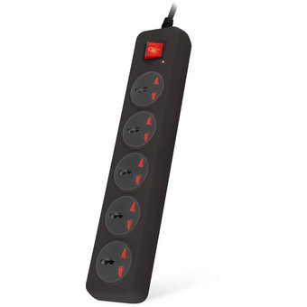  Сетевой фильтр Buro 500UNH-1.8-BG 1.8м (5 розеток) черный/серый 