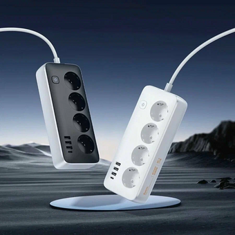  Удлинитель HOCO AC21 Sunlight 4-bit1C3A desktop socket L-1.5M белый 