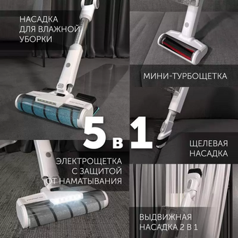  Пылесос вертикальный Polaris PVCS 4050 (22169) CyclonicPro белый 