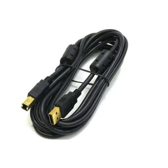  Кабель интерфейсный Bion BXP-CCF-USB2-AMBM-030, USB 2.0 AM/BM, позолоченные контакты, ферритовые кольца, 3м, черный 