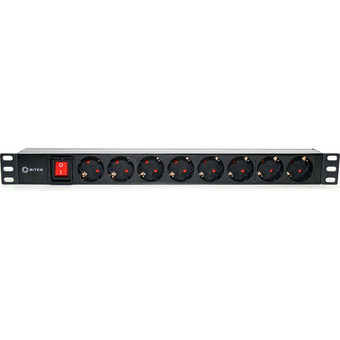  Блок розеток 5bites PDU819P-08 8S/PVC/Switch/1U/19" 