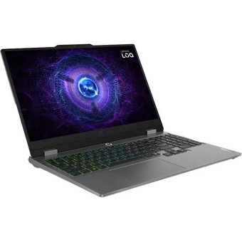  Ноутбук LENOVO LOQ 15IAX9 (83GS00EKRK) 15.6" 1920x1080/Intel Core i5 12450HX/RAM 24Гб/SSD 512Гб/RTX 4060 6Гб/EngRus/DOS серый 2.38 кг 