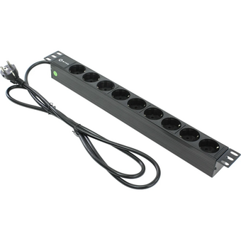  Блок розеток 5bites PDU919P-02 9S/PVC/1U/19"/2M*3G*1.5mm2/VDE 