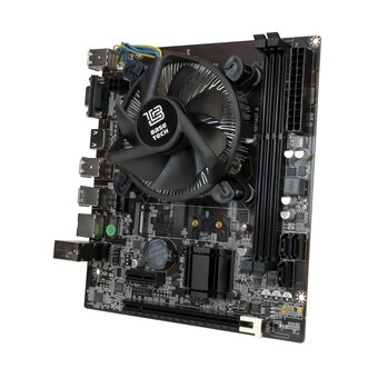  Материнская плата с процессором и кулером BaseTech H81M-K, Socket1150, Intel Core i3-4160, Intel H81, 2xDDR3, PCI-Ex16, 2SATA2, SATA3, 5.1-ch, 2 USB 3 