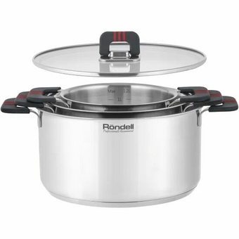  Кастрюля Rondell Stripes RDS-1638 5.2л стальной 