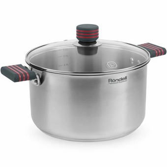  Кастрюля Rondell Stripes RDS-1281 5.8л стальной 