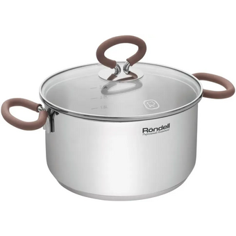  Кастрюля Rondell Etery RDS-1600, 5.1л стальной 