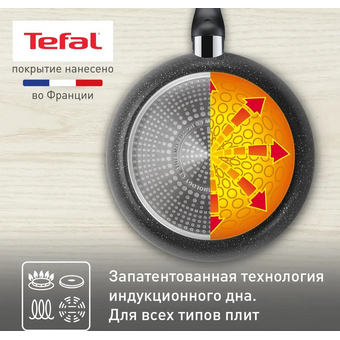  Сковорода Tefal Rock 4235124 (9100054293) 24см черный 
