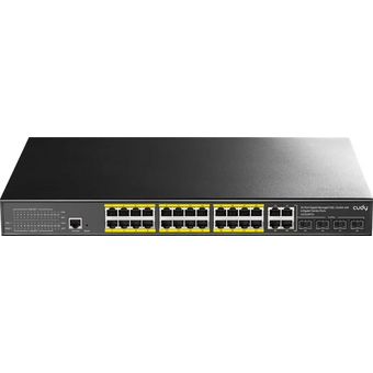  Коммутатор управляемый Cudy GS2028PS4-300W (L2) 28x1Гбит/с 4SFP 24PoE+ 300W 