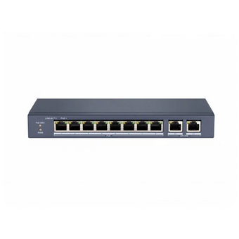  Коммутатор неуправляемый HiWatch DS-S1008P 8x100Мбит/с 2x1Гбит/с 8PoE+ 60W 
