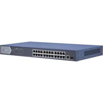  Коммутатор неуправляемый Hikvision DS-3E0526P-E 25x1Гбит/с 1SFP 24PoE+ 270W 