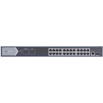  Коммутатор неуправляемый Hikvision DS-3E0526P-E 25x1Гбит/с 1SFP 24PoE+ 270W 