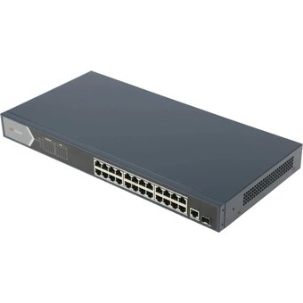  Коммутатор неуправляемый Hikvision DS-3E0526P-E 25x1Гбит/с 1SFP 24PoE+ 270W 