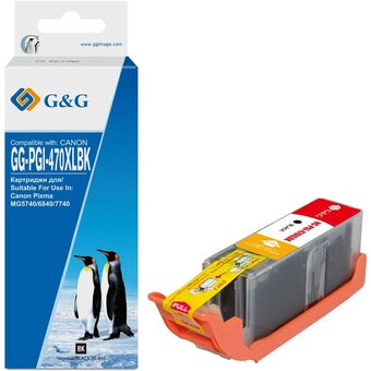  Картридж струйный G&G GG-PGI-470XLBK черный (20.4мл) для Canon MG5740/MG6840/MG7740 