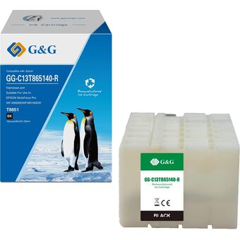  Картридж струйный G&G GG-C13T865140-R T8651 черный (200мл) для Epson WF Pro WF-M5690DWF/M5190DW 