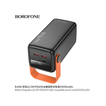  Аккумулятор внешний резервный BOROFONE BJ66A Magnifico 22.5W+PD20W fully compatible power bank 50000mAh черный 