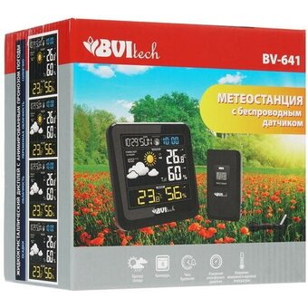  Метеостанция BVItech BV-641 черный 