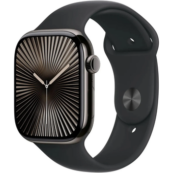  Smart-часы Apple Watch Series 10 MWWP3LW/A 46мм 2.1" OLED корп.черный Sport Band рем.черный разм.брасл.:140-190мм 