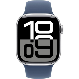  Smart-часы Apple Watch Series 10 MWWA3LW/A 42мм OLED корп.серебристый Sport Band рем.синий разм.брасл.:130-180мм 