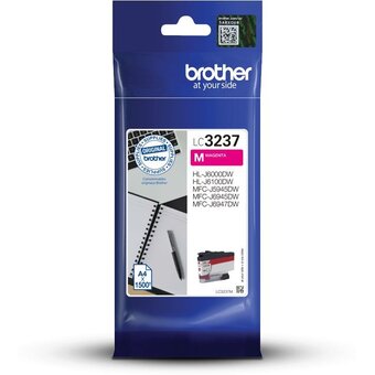  Картридж струйный Brother LC3237M пурпурный (1500стр) для Brother HLJ6000DWRE1/MFCJ5945DWRE1/MFCJ6945DWRE1 