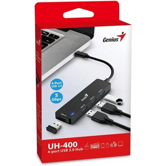  USB-HUB Genius UH-400, Black 