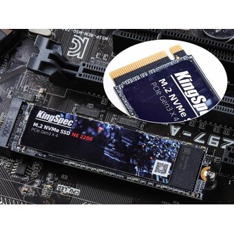  SSD KINGSPEC NE-4TB 4ТБ, M.2 2280, PCIe 3.0 x4, NVMe, M.2 