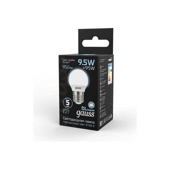  Лампа GAUSS E27 105102210 LED шар 9.5Вт одна шт. 