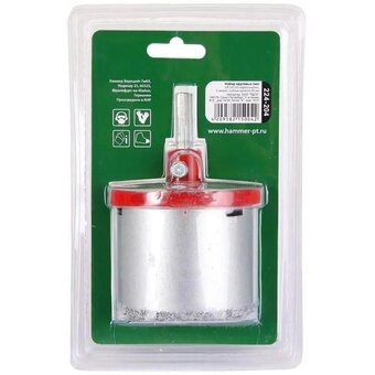  Набор коронок Hammer 224-204 DR CR (62231) по кафелю кирпичу круглый 4шт 