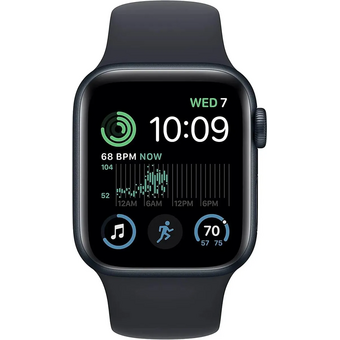  Smart-часы Apple Watch SE 2024 MXE73LL/A 40мм корп.темная ночь Sport Band рем.темная ночь разм.брасл.:S/M 