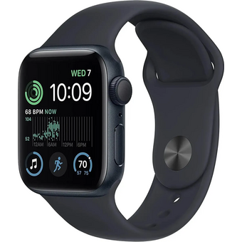  Smart-часы Apple Watch SE 2024 MXE73LL/A 40мм корп.темная ночь Sport Band рем.темная ночь разм.брасл.:S/M 