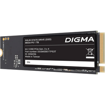  SSD Digma Mega P5 DGSM3001TP53T PCIe 3.0 x4 1TB M.2 2280 